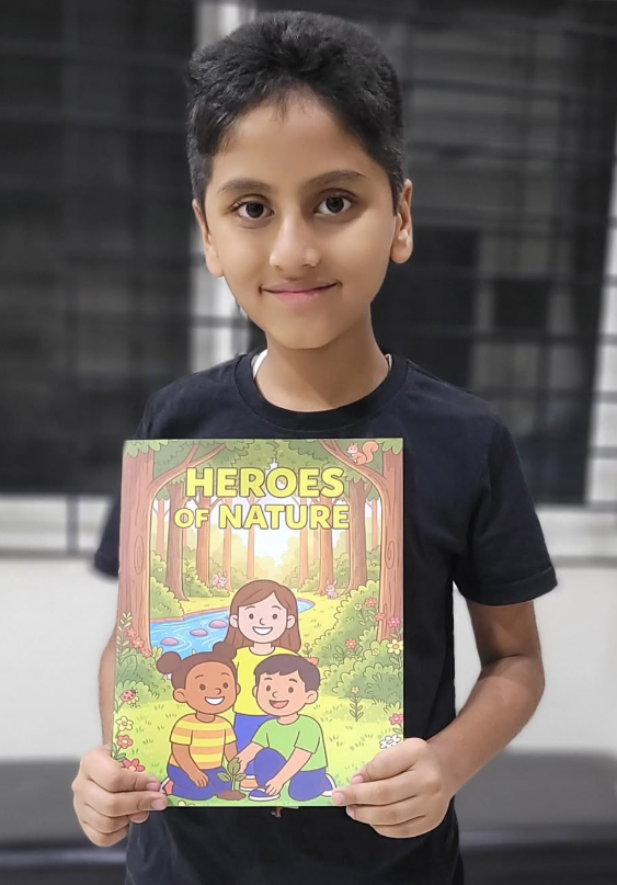 A little hero with their personalised book