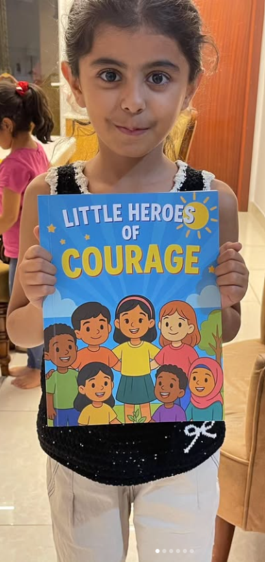 A little hero with their personalised book